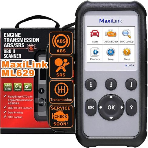 Autel MaxiLink ML629 obd2 الماسح الضوئي نسخة مطورة من AL519 AL619 ML619 قارئ رمز obdii الكامل ABS SRS أداة تشخيص نقل المحرك مع DTC Lookup Auto VIN in Saudi Arabia