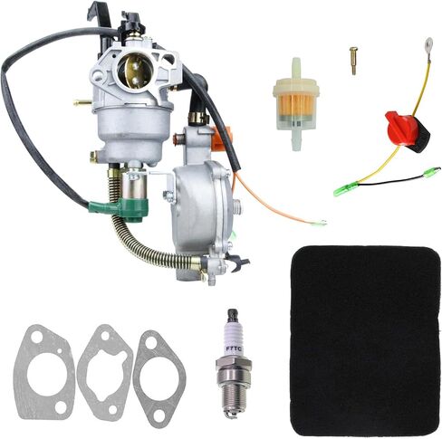 مجموعة تحويل الوقود المزدوج لمولد غاز البترول المسال/NG GX390 لمولد Predator 8500 8750 7000 9000 188F 190F بديل لمحرك Honda GX270 GX340 389cc 420cc (مع فلتر الهواء) in Kuwait