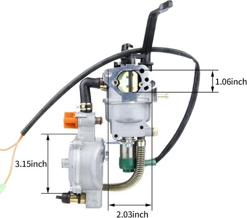 مجموعة تحويل الوقود المزدوج لمولد غاز البترول المسال/NG GX390 لمولد Predator 8500 8750 7000 9000 188F 190F بديل لمحرك Honda GX270 GX340 389cc 420cc (مع فلتر الهواء) in Kuwait