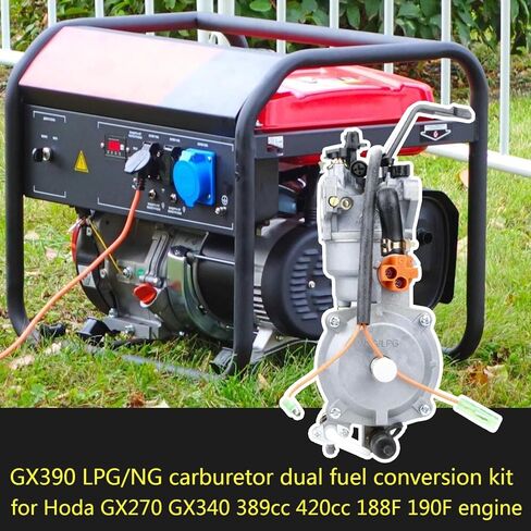 مجموعة تحويل الوقود المزدوج لمولد غاز البترول المسال/NG GX390 لمولد Predator 8500 8750 7000 9000 188F 190F بديل لمحرك Honda GX270 GX340 389cc 420cc (مع فلتر الهواء) in Kuwait