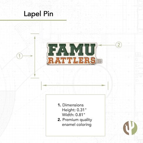 Desert Cactus Florida A&M University Lapel Pins FAMU Rattlers Logo Enamel Made of Metal (Pin C) in Saudi Arabia
