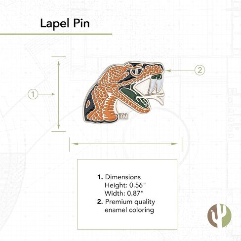 Desert Cactus Florida A&M University Lapel Pins FAMU Rattlers Logo Enamel Made of Metal (Pin C) in Saudi Arabia