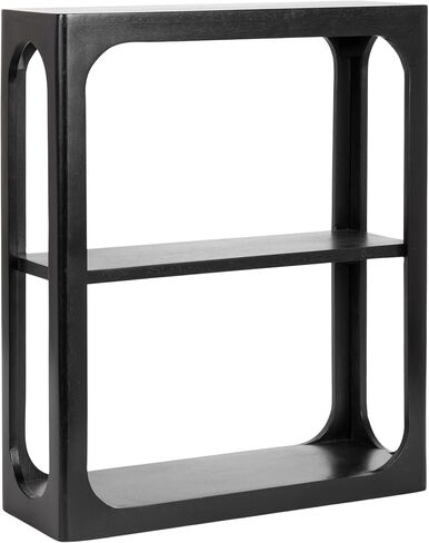 Kate and Laurel Dahl Modern Mango Wood Tiered Wall Shelf, 18 x 7 x 22, Walnut Brown, Decorative Over The Toilet Shelf for Use as Bathroom Storage or Living Room Display Shelving in Saudi Arabia