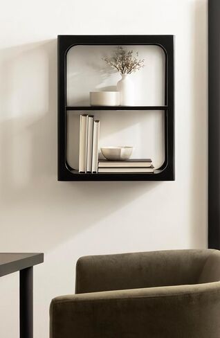 Kate and Laurel Dahl Modern Mango Wood Tiered Wall Shelf, 18 x 7 x 22, Walnut Brown, Decorative Over The Toilet Shelf for Use as Bathroom Storage or Living Room Display Shelving in Saudi Arabia