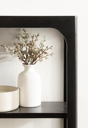 Kate and Laurel Dahl Modern Mango Wood Tiered Wall Shelf, 18 x 7 x 22, Walnut Brown, Decorative Over The Toilet Shelf for Use as Bathroom Storage or Living Room Display Shelving in Saudi Arabia