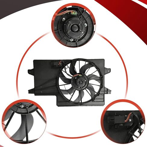 PartsFlow Radiator Cooling Fan Assembly Compatible with 2008-2011 Ford Focus 621-043 in Saudi Arabia
