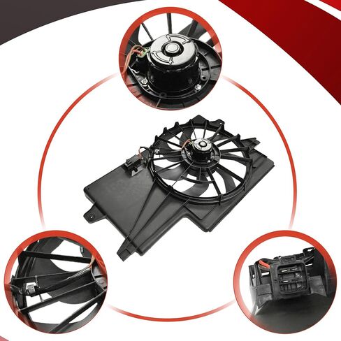 PartsFlow Radiator Cooling Fan Assembly Compatible with 2008-2011 Ford Focus 621-043 in Saudi Arabia