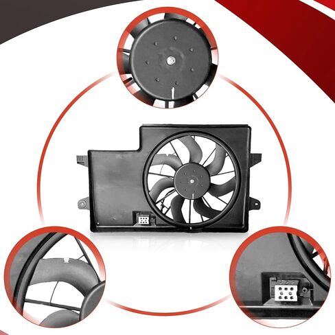 PartsFlow Radiator Cooling Fan Assembly Compatible with 2008-2011 Ford Focus 621-043 in Saudi Arabia