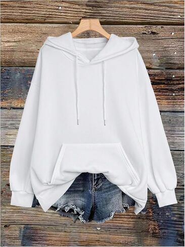 Soly Hux Women's Plus Hoodies Long Sleeve Graphic Preppy Swefshirts مع جيوب in Kuwait