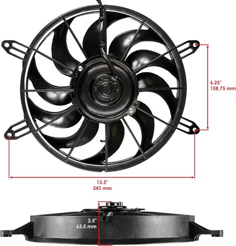Caltric Radiator Cooling Fan Motor Compatible with Polaris Sportsman 450 2x4 4x4 2016 2017 2018 2019 2020 in Saudi Arabia
