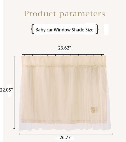 Car Window Shades for Baby - UPF 50+ Strong Sun Shield (Sunburn/Glare Proof), 26.77"×22.05" Universal Fit for Cars, BPA/Phthalate-Free Soft Fabric, Embed into the Original Vehicle Weatherstripping in Saudi Arabia