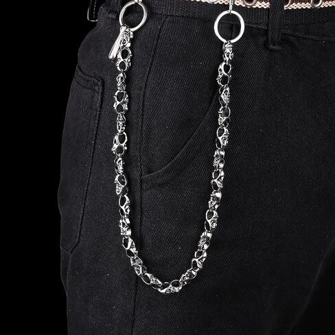 Gothic Skull Pants Jeans Chain - Hip hop Wallet Waist Pocket Chains - Punk Halloween Accessories Gifts for Men in Kuwait