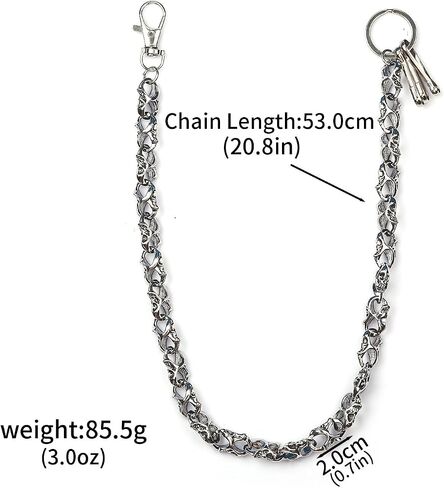 Gothic Skull Pants Jeans Chain - Hip hop Wallet Waist Pocket Chains - Punk Halloween Accessories Gifts for Men in Kuwait