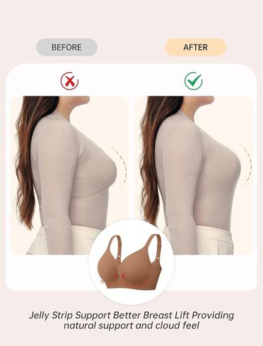 Womens Wireless Seamless Bras Deep V No Underwire Push Up Bras Supportive Comfortable Bralettes Plunge T Shirt Bra in Saudi Arabia