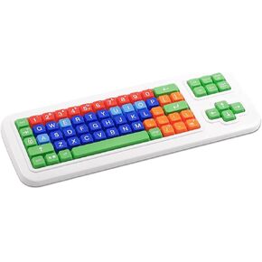 Kids Computer Keyboard - Kids Uppercase USB Colorful Spill Proof Keyboard for Early Education - Designed to Help Teach Computer and Keyboard Skills to Kids and Children in Kuwait