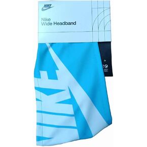 Nike Women's Wide Graphic Headband L Sky Blue/White