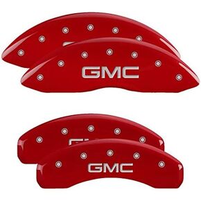 MGP Caliper Covers - Brake Caliper Covers 2021-2023 GMC Yukon, Yukon XL - Front and Rear Set - Red