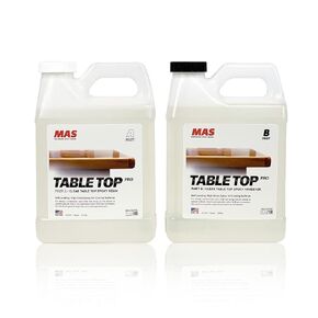 MAS Table Top Pro (2-Gallon Kit) | Crystal Clear Casting for DIY Arts and Crafts Projects | 2-Part Resin and Hardener Epoxy Kit | for Countertops, Wood Tables, Tabletops, Bar Tops, and More