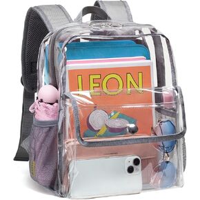 حقيبة ظهر شفافة من Vorspack معتمدة - حقيبة ظهر صغيرة شفافة للنساء حقيبة ظهر صغيرة شفافة مقاس 12 × 6 × 12 حقيبة شفافة شديدة التحمل لأماكن ألعاب المهرجانات الرياضية - أسود in Kuwait