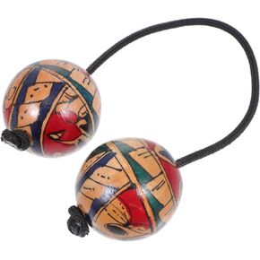 Playing Rhythmic Ball Percussion Instrument Shaker Toy Aslatua Sand Hammer Music Kashaka for Kids Live Performances