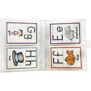 3x4 inch Index Card Holder Clear Plastic Organizer for Recipe Flashcard Notecard Coupon, 40 Pages can Hold 160pcs Cards