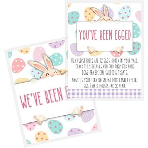 You’ve Been Egged Holiday Game Sheets | 40 Pack | 8.5x11 in | Easter Holiday Games | We’ve Been Egged Holiday Game Easter Christian Celebration | Easter Basket, Easter Bunny, Easter Eggs