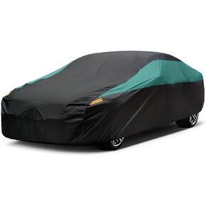 SEAZEN Car Cover Waterproof All Weather, Outdoor Car Covers for Automobiles, UV Snow Wind Protection, Compatible with Honda Civic, Toyota Corolla/Prius ​Hyundai Elantra etc. (Length Up to 185")