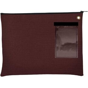 BankSupplies Canvas Interoffice Mailer, 14 oz. - 14W x 11H - Purple - Transit Bag - Large Zipper Bag with Grommet - Use with Padlock or Zip Tie for Security - Interoffice Mail Bag