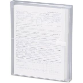 Smead Poly Envelope, 1-1/4" Expansion, Hook-and-Loop Closure, Side Load, Letter Size, Clear, 5 per Pack (89661)