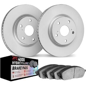 Dynamic Friction Company Front Geospec Brake Rotors Kit | 4000 HybriDynamic Brake Pads 4802-74032