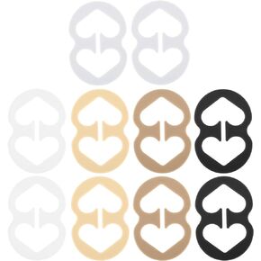 Prasacco 10 Pcs Bra Strap Clips, Bra Clips to Make Racerback, Bra Strap Holders for Slipping, Anti-Slip Buckles Bra Clips for Straps, Racerback Bra Clips Conceal Straps, 5 Colors