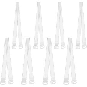 Invisible Bra Straps 4 Pairs Clear Bra Straps Non-Slip Adjustable Bra Strap Max Length 40cm/15.7in Transparent Replacement Bra Straps Clear Strap Bras For Women Strapless Dance Bra(1cm,1.5cm) in Saudi Arabia