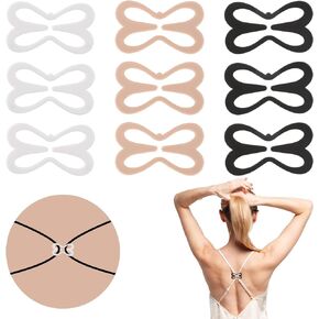 24pcs Bra Strap Holder Clips for Racerback, Anti-Slip Bra Clips for Back, Cross Back Clips Buckles for Conceal Straps and Cleavage Control
