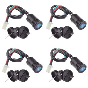 4 Pack Ignition Key Switch with Cap for 50cc 70cc 90cc 110cc 125cc 150cc 200cc 250cc TaoTao SUNL ATV Dirt Bike Electric Scooter 4 Wheeler Chinese Quad