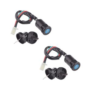 4 Pack Ignition Key Switch with Cap for 50cc 70cc 90cc 110cc 125cc 150cc 200cc 250cc TaoTao SUNL ATV Dirt Bike Electric Scooter 4 Wheeler Chinese Quad