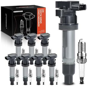 A-Premium Set of 8 Ignition Coil Pack and Iridium Spark Plugs Compatible with Cadillac SRX 2007-2009, DTS 2007-2011, STS 2007-2010, XLR 2007-2009 & Buick Lucerne 2007-2011, 4.6L