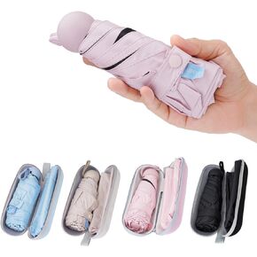 Mini Compact Wind&Rain Protection Folding UV Protection Umbrella with Waterproof & Sunscreen coating in Daily Trip Fishing for Woman Man and Kids