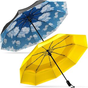 Repel Umbrella The Original Portable Travel Umbrella - Umbrellas for Rain Windproof, Strong Compact Umbrella for Wind and Rain - Perfect For On-the-Go, Car Umbrella, Backpack Umbrella
