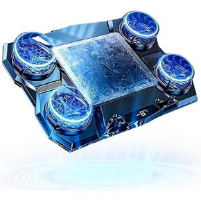 Gaming Laptop Cooler Semiconductor Stand Dual-Mode Thermoelectric & Fan System Notebook 12-17" Cooling Pad with RGB, Phone Holder, Adjustable Speed, 2-Port USB Hub - Conquer Lag, Stay Cool