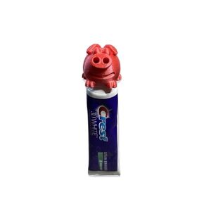 Baby Pig Toothpaste Vomit Topper Dispenser Cap Fits Major Brands Pink