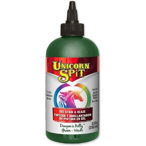 Unicorn SPiT 5771007 Gel Stain and Glaze, Dragon's Belly 8.0 Bottle, 8 Fl Oz (Pack of 1), Green