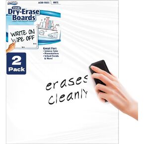 ArtSkills Dry Erase White Foam Poster Board, 22" x 28", Large Dry Erase Poster Board for Science Project, School Presentations, Vision Board 2-Pack…