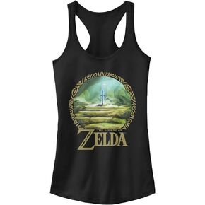 Nintendo Girls Korok Forest Slim Fit, Scoop Hem Racerback Tank