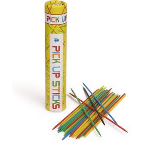 Point Games Pick Up Sticks Game: 30 Brightly Colored Plastic Pick up Sticks in Storage Can, for All Ages!