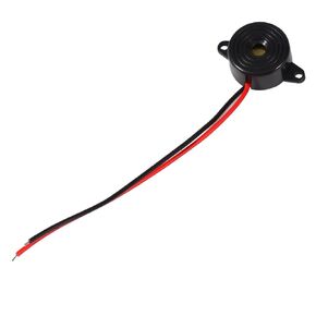 DC 3-24V Active Piezo Buzzer, Transducers Piezo Transducers with Wire High Decibels Continuous Sounder Electronic Buzzer Alarm 23x12mm