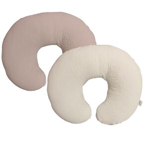 Nursing Pillow Cover,Muslin Cotton,Removable Cover for Breastfeeding Pillows, 2-Pack Pillow Covers, Ultra-Soft Baby Nursing Pillow, Fits Newborn Feeding Pillow 22.5IN*18IN (Sand)
