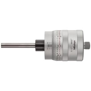 Mitutoyo 197-201 Micrometer Head, Non-Rotating Spindle, Large Thimble, 0-2" Range, 0.0002" Graduation, +/-0.0002" Accuracy, Plain Thimble