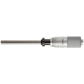 Mitutoyo 150-191 Micrometer Head, Middle Size, 0-25mm Range, 0.01mm Graduation, +/-0.002mm Accuracy, Ratchet Stop Thimble, Clamp Nut, Flat Face
