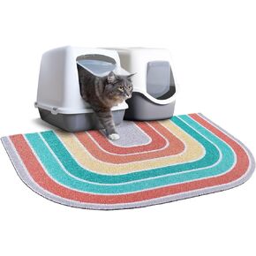 Unicorn Catcher Cat Litter Mat Quality Litter Box Mat Large Non-Slip Cat Litter Mat Litter Trapping Mat Soft Kitty Litter Mat Compatible Two Litter Boxes Cat Products Easy to Clean