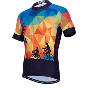 Cycling Jersey Men Short Sleeve, Dirt Bike Shirt Bicycle Clothing for Riding Biking Biker MTB Cyclist BMX Road Mountain